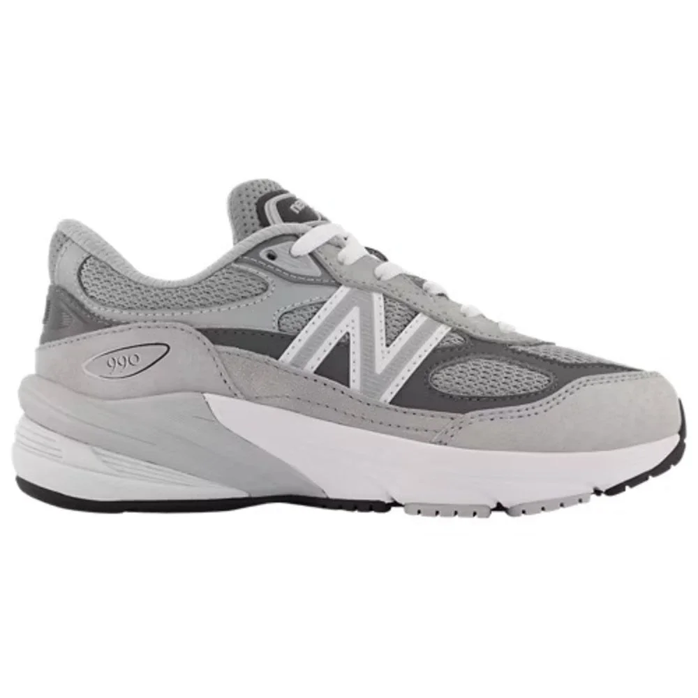New Balance 990 V6 Kids Size 4 Running Shoes Grey/White Sneakers GC990GL6 NEW
